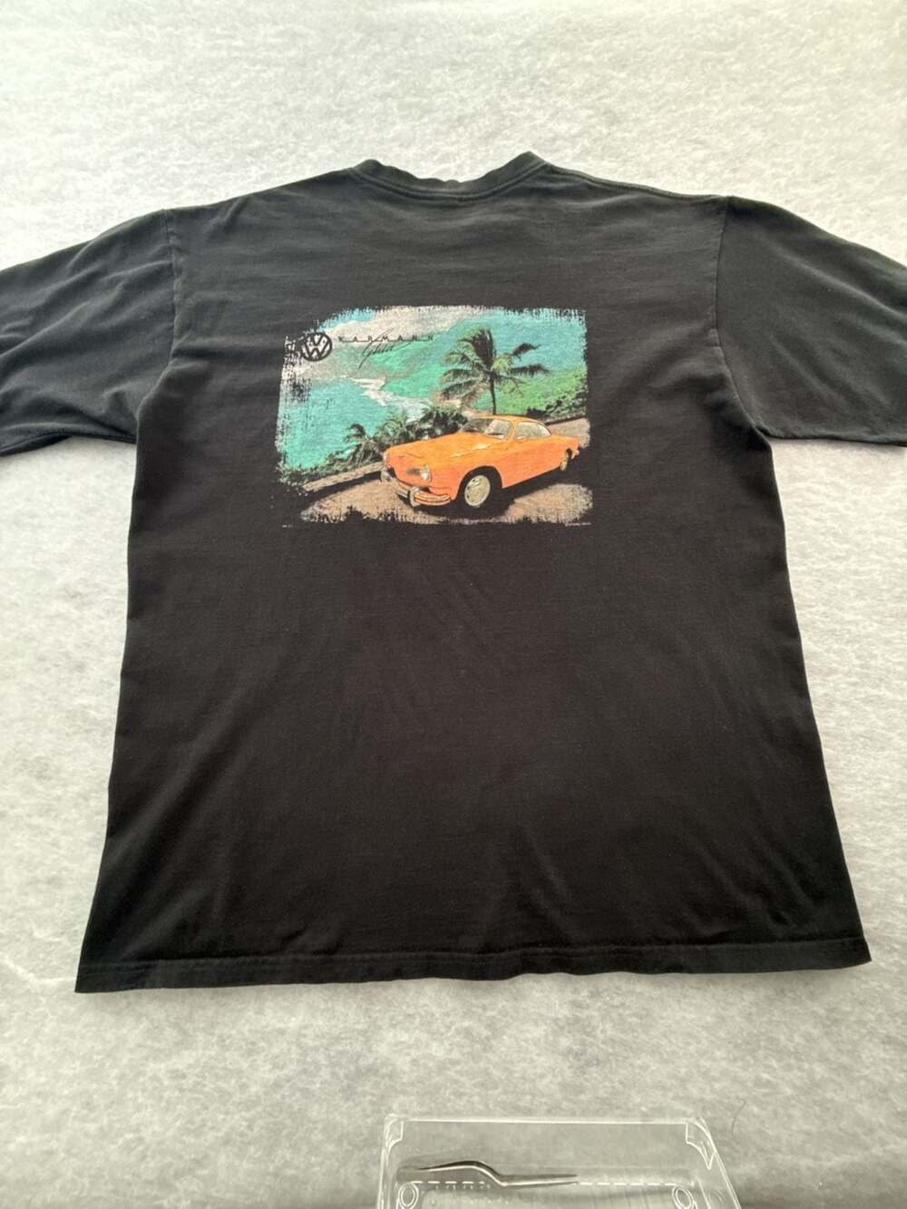Men’s XL Vintage Crazy Shirts Volkswagen Karmann Ghia Graphic T-Shirt Black VW